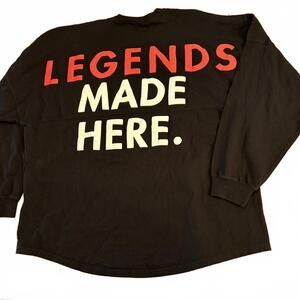 ESPN Wide World of Sports Disney Spirit Jersey Black Long Sleeve XL Legends